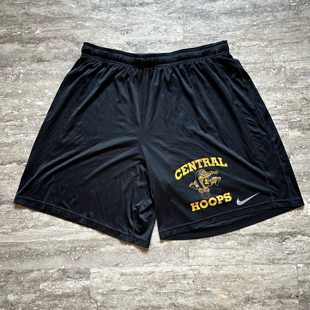 Nike Black Central Hoops Men's Athletic Shorts